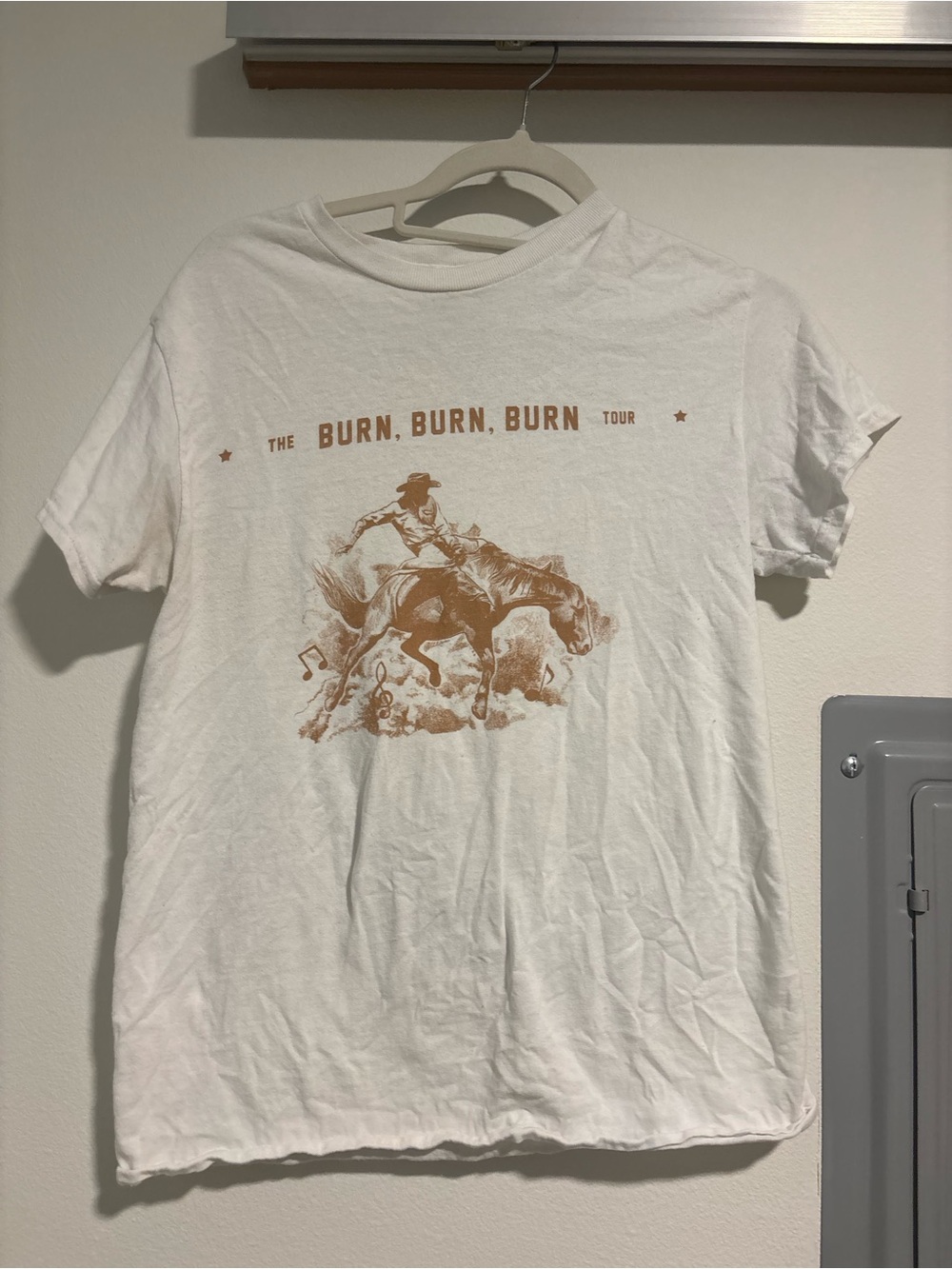 Burn, Burn, Burn Tour White Graphic Tee